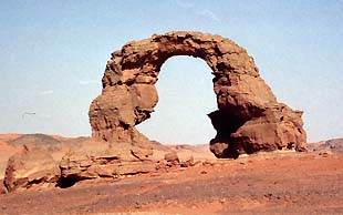 Felsbogen von Intehak, Tadrart, Algerien