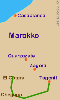 Karte Kameltrekking Le Grand Sud, Marokko